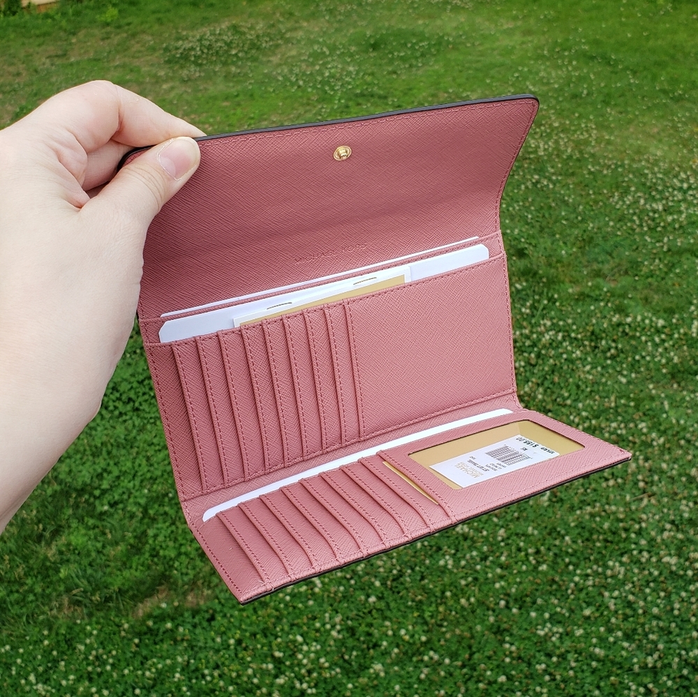 ⚠️LAST 1⚠️Michael Kors Tri Fold Large Wallet Pink - Picture 3 of 4